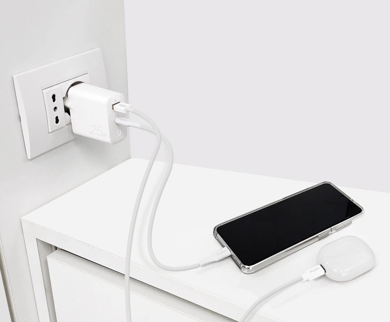 Puro Caricabatterie da parete con porta USB-A e USB-C 25W Novità