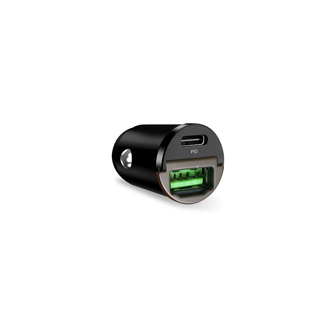 Puro Mini Carica Batterie da Auto “Bullet” USB-C e USB-A Fast Charging e Power Delivery 30W