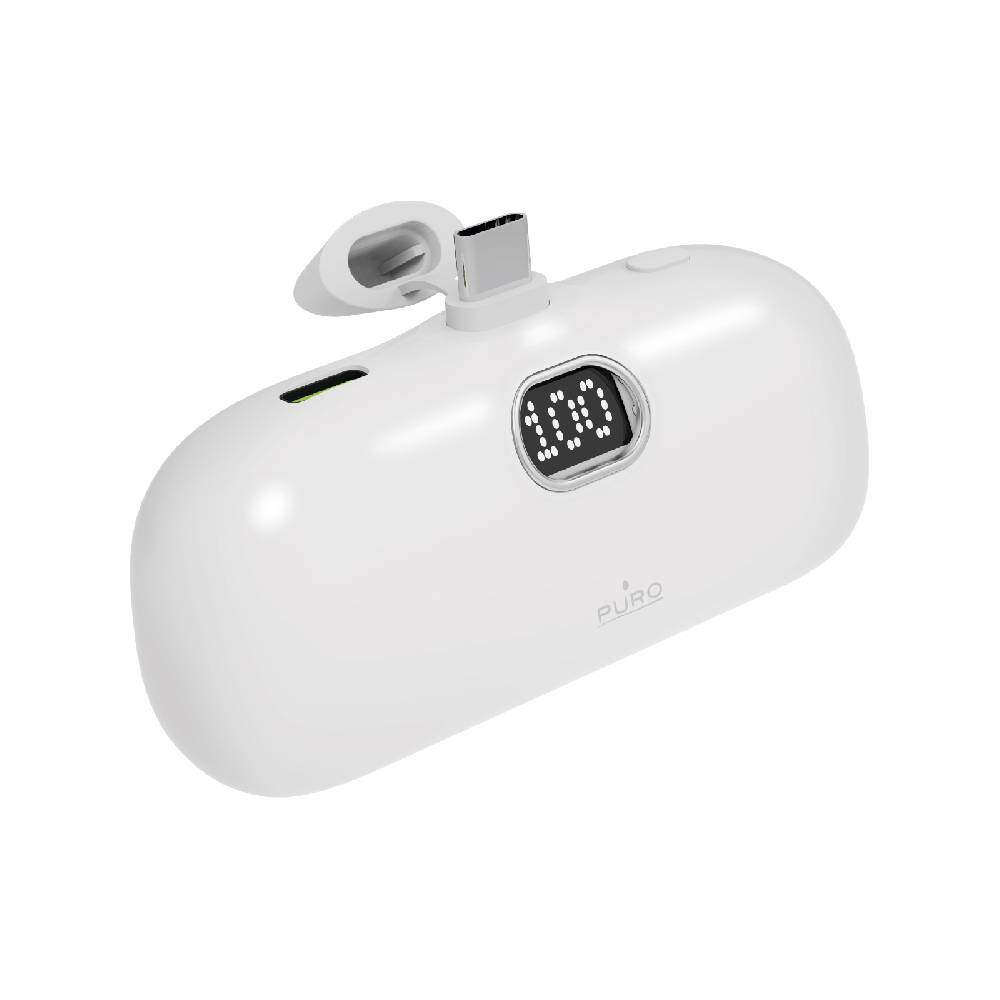 Puro Power Bank 5000mAh USB-C con connettore integrato Plug 5