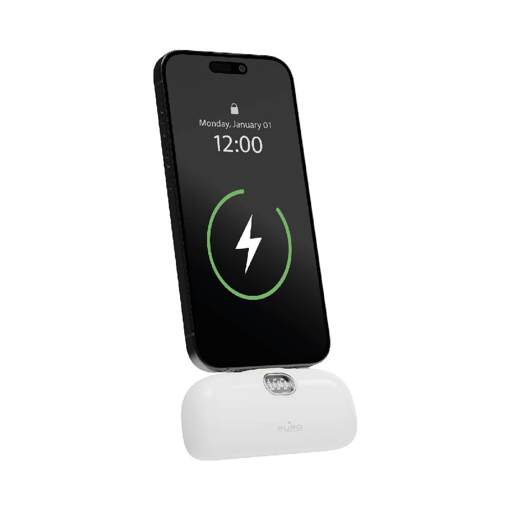 Puro Power Bank 5000mAh USB-C con connettore integrato Plug 5 Vendite Flash