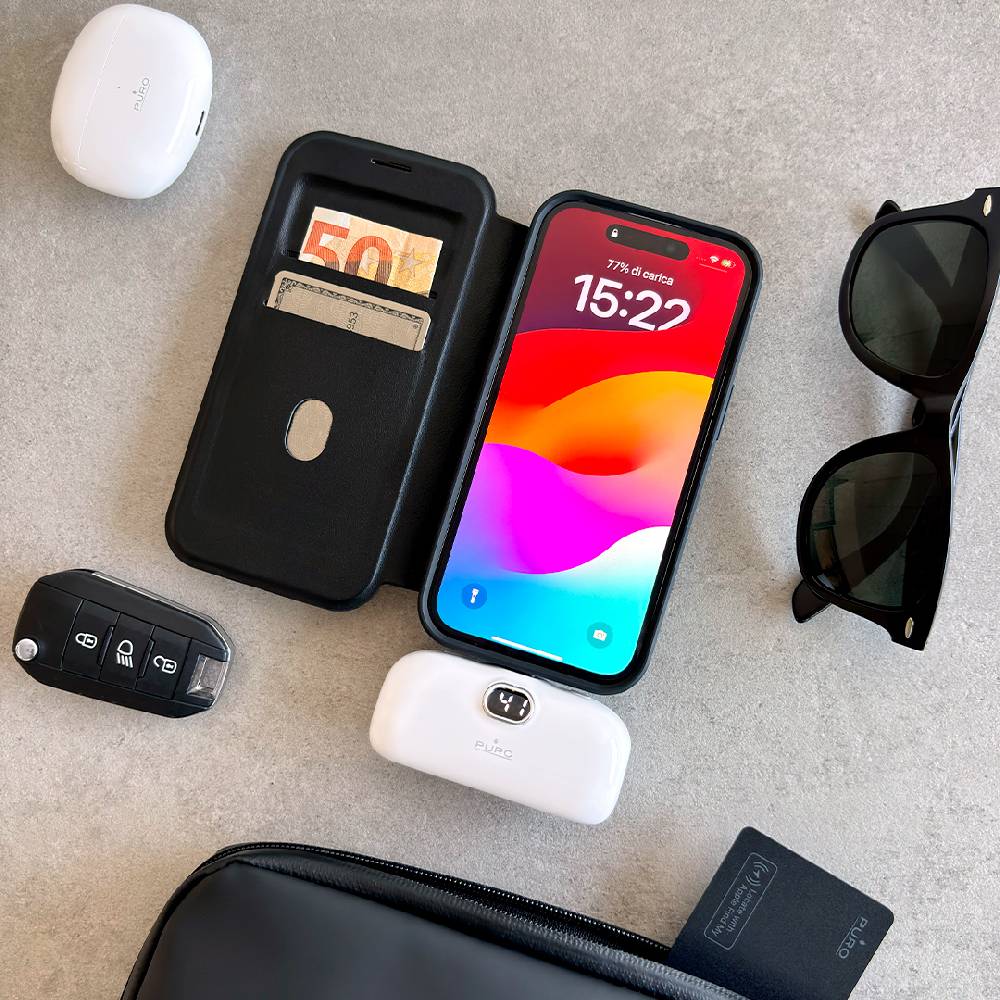 Puro Power Bank 5000mAh USB-C con connettore integrato Plug 5 Vendite Flash