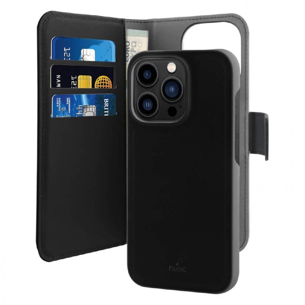 Puro Custodia Wallet Detachable 2 in 1 per iPhone 14 Pro Qualità