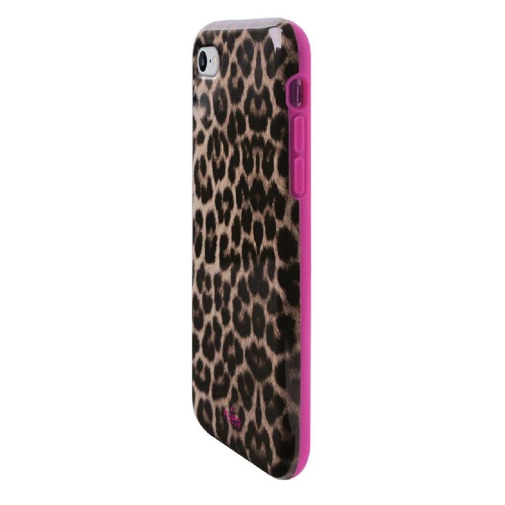 Puro Cover Pink Leopard per iPhone 7, 8, SE 2020 e SE 2022 Nuovo