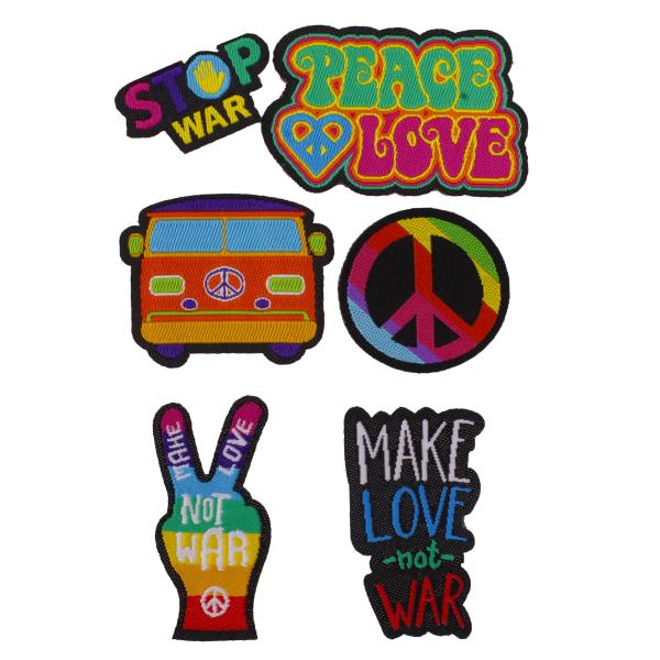 Puro Puro Kit Patch Sticker “Patch Mania” Peace & Love 6pz Super sconto