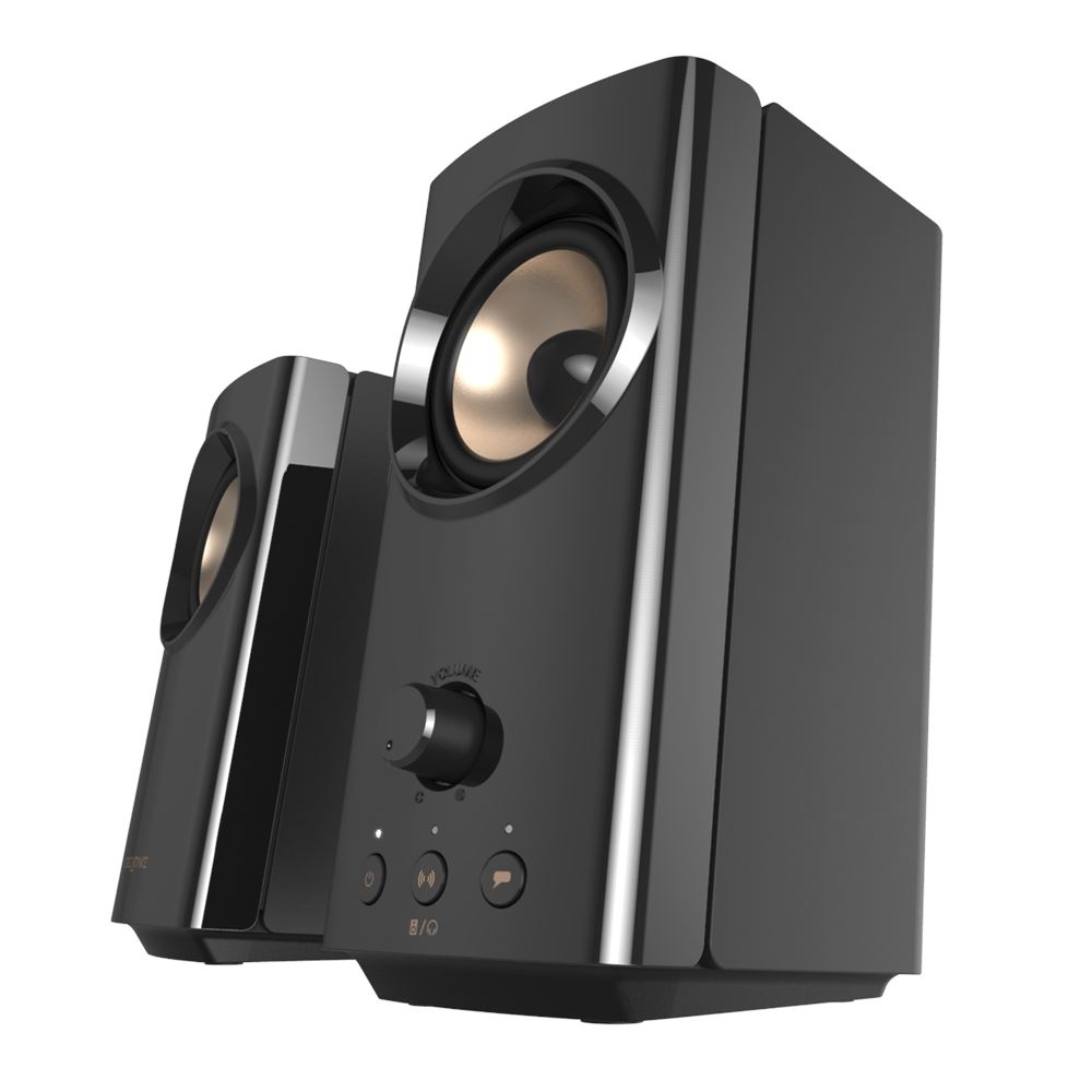 Creative T60 Altoparlanti desktop compatti Hi-Fi 2.0 con Clear Dialog Surround by Sound Blaster e SmartComms Kit