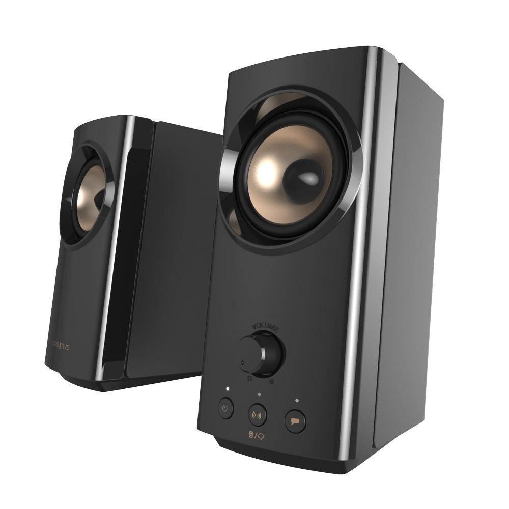 Creative T60 Altoparlanti desktop compatti Hi-Fi 2.0 con Clear Dialog Surround by Sound Blaster e SmartComms Kit Nuovo