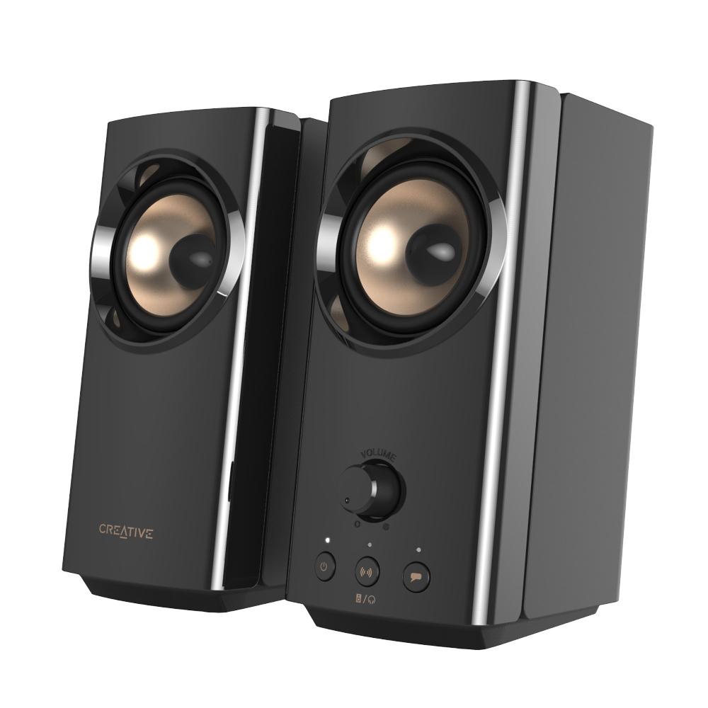 Creative T60 Altoparlanti desktop compatti Hi-Fi 2.0 con Clear Dialog Surround by Sound Blaster e SmartComms Kit Nuovo