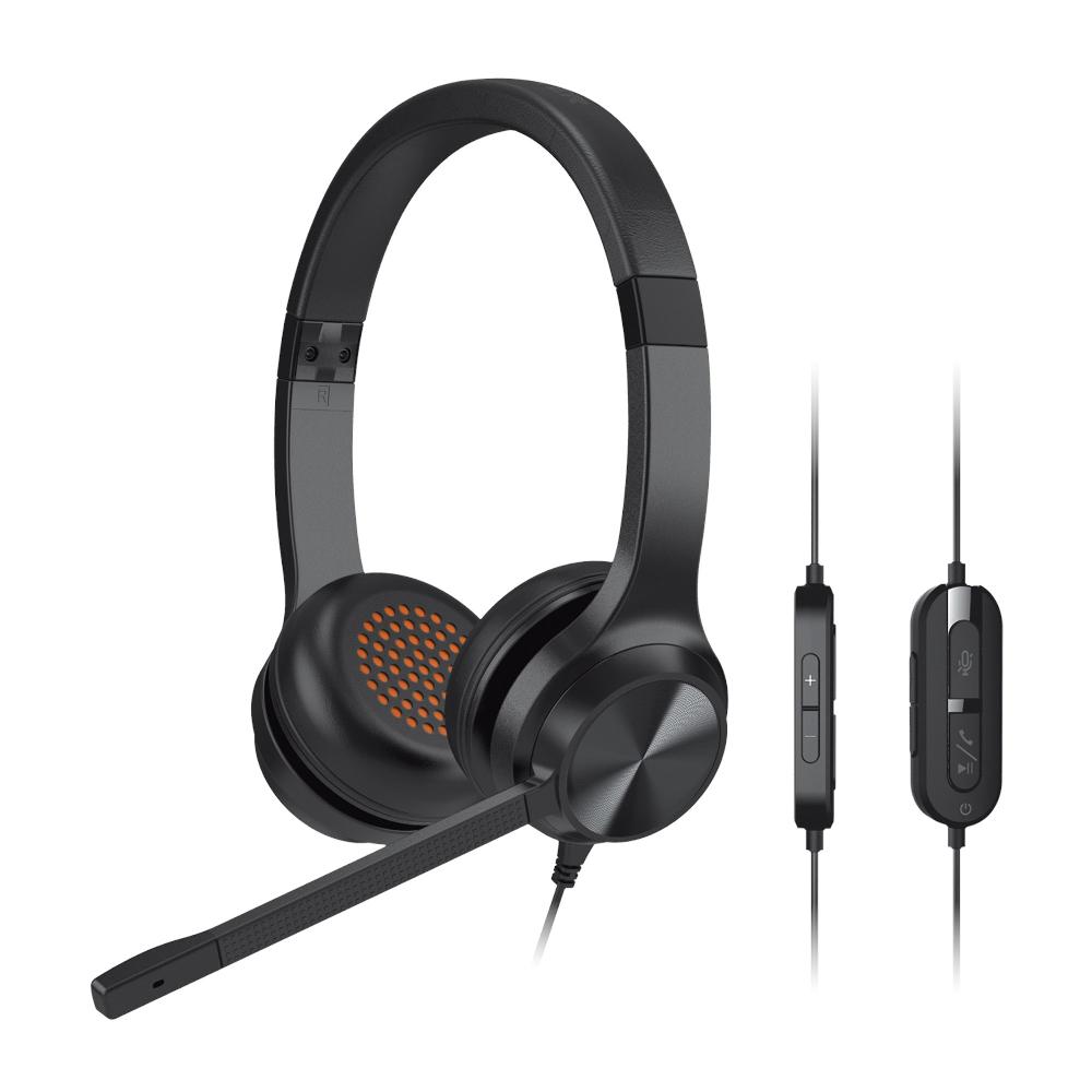 Creative Chat USB Cuffie on-ear con microfono a cancellazione del rumore swivel-to-mute e SmartComms Kit In Linea