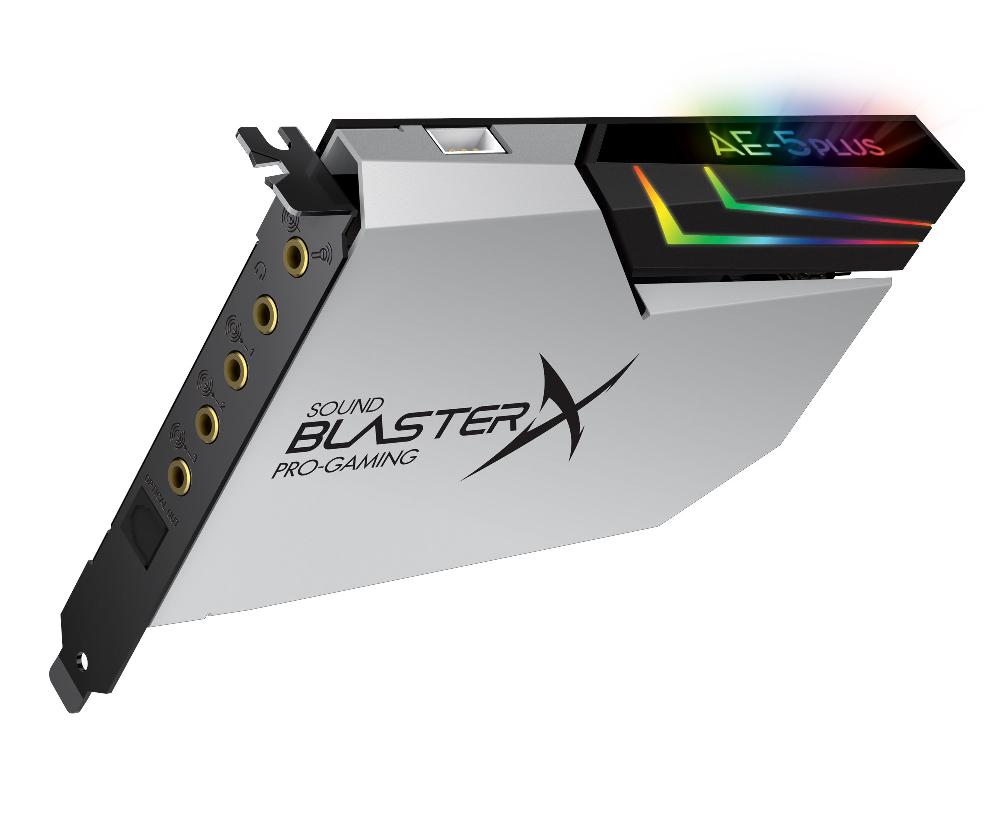 Creative Sound BlasterX AE-5 Plus Pure Edition Scheda audio e DAC da gaming PCI-e ad alta risoluzione con illuminazione RGB codifiche Dolby Digital Live e DTS Outlet