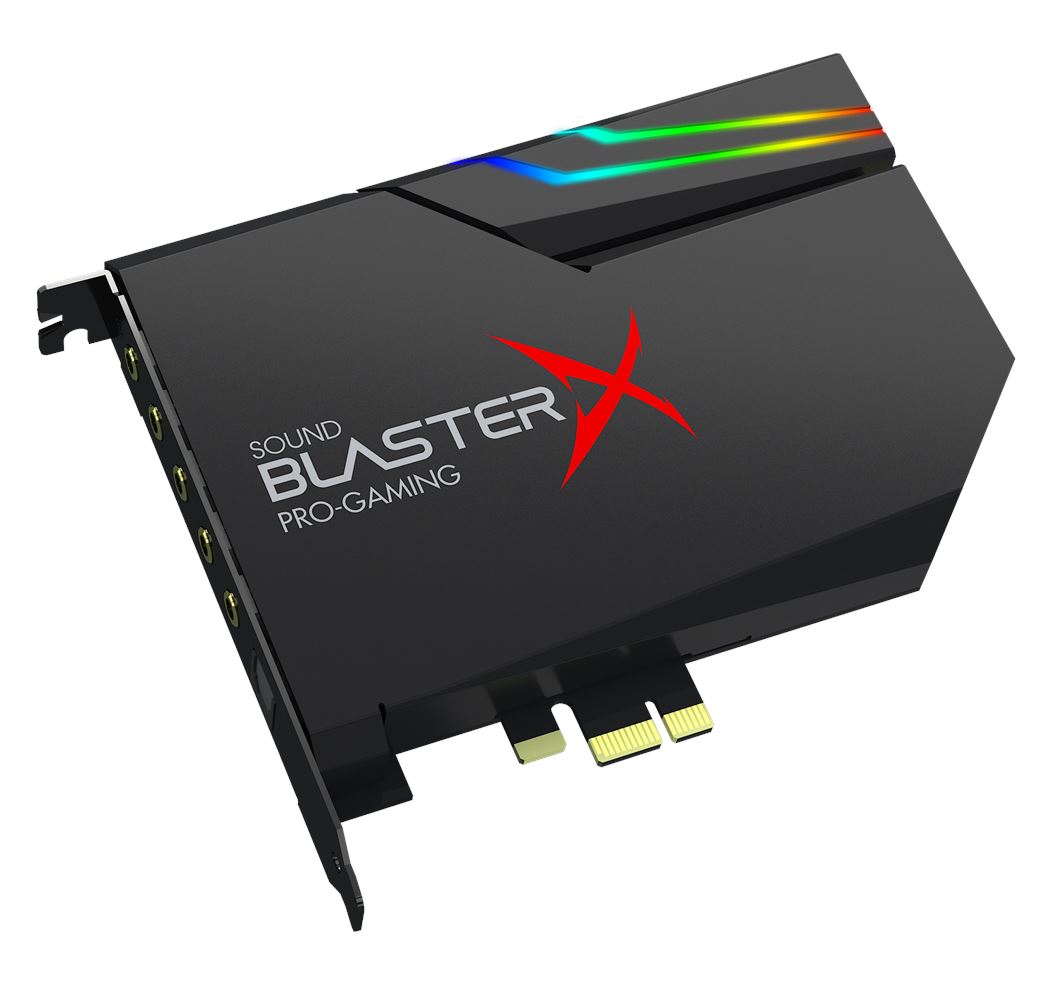 Creative Sound BlasterX AE-5 Plus Scheda audio e DAC da gaming PCI-e ad alta risoluzione con illuminazione RGB codifiche Dolby Digital Live e DTS In Vendita
