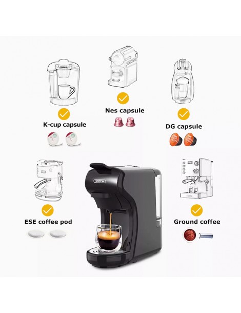 HiBREW H1A 1450W 19 bar Macchina per caffè espresso macchina per caffè caldo/freddo a capsule multiple 4 in 1 - Nero Negozio