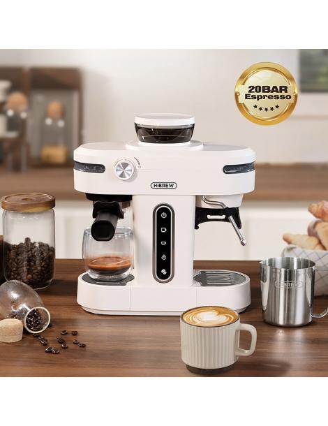 HiBREW H14 Macchina per caffè espresso 20 bar ad alta pressione impostazione macinacaffè a 15 marce - Beige In Saldo
