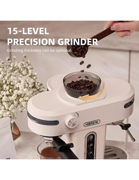 HiBREW H14 Macchina per caffè espresso 20 bar ad alta pressione impostazione macinacaffè a 15 marce - Beige In Saldo