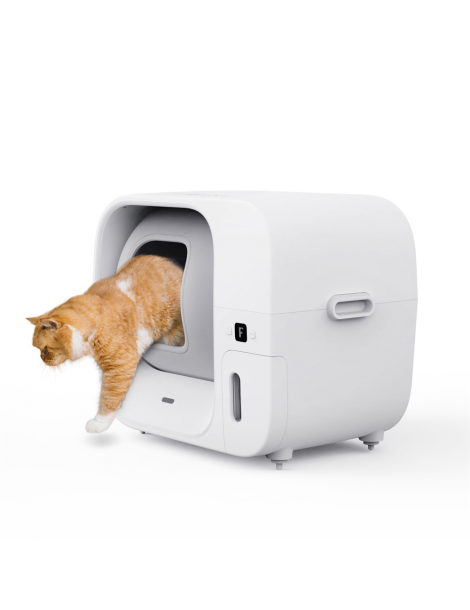 Furbulous Lettiera automatica per gatti con controllo tramite app 60 litri sicura per più gatti e con deodorante - Bianco Nuova