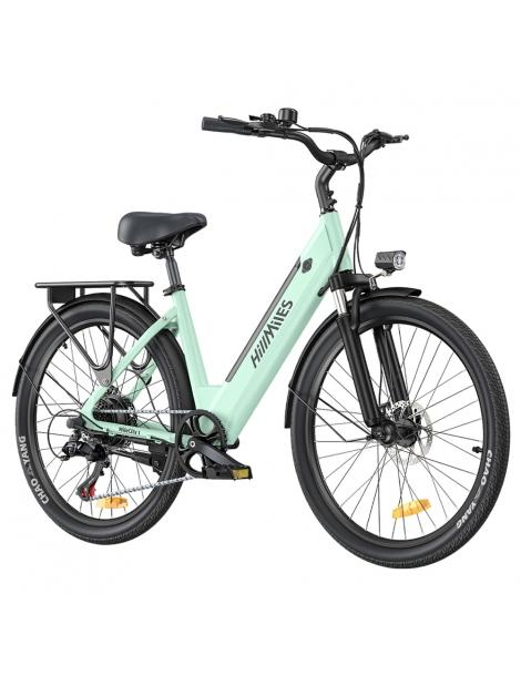 HillMiles MileCity1 Bicicletta elettrica motore da 250W batteria da 36V 13AH pneumatico da 26 pollici - Verde