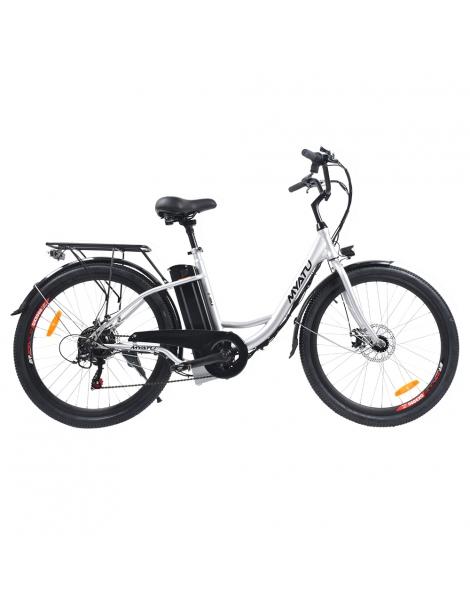 MYATU MYT-TYY Bicicletta elettrica motore 350W batteria 36V 15Ah pneumatici 26*1.95'' velocità massima 25km/h - Bianco