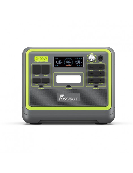 FOSSiBOT F2400 Centrale Elettrica Portatile da 2048Wh/2400W Ricarica Rapida in 1 5 Ore 16 Porte di Uscita - Verde Sconto