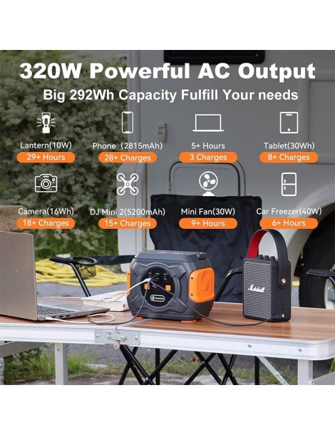 Flashfish A301 320W 292Wh 80000mAh Generatore Solare Portatile per Viaggi all'Aperto Campeggio Casa Versione EU Saldi Di Fabbrica