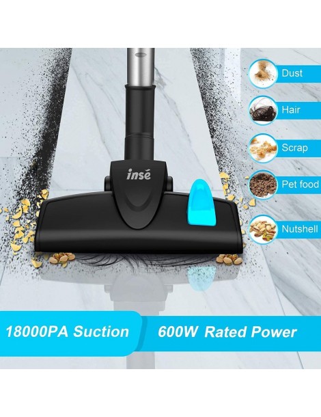 INSE I5 Aspirazione 18Kpa 600W Motore con filo Aspirapolvere portatile 1L Coppa polvere – Blu Prezzo Ridotto