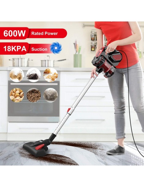 INSE I5 Aspirazione 18Kpa 600W Motore con filo Aspirapolvere portatile 1L Coppa polvere – Rosso Nuova