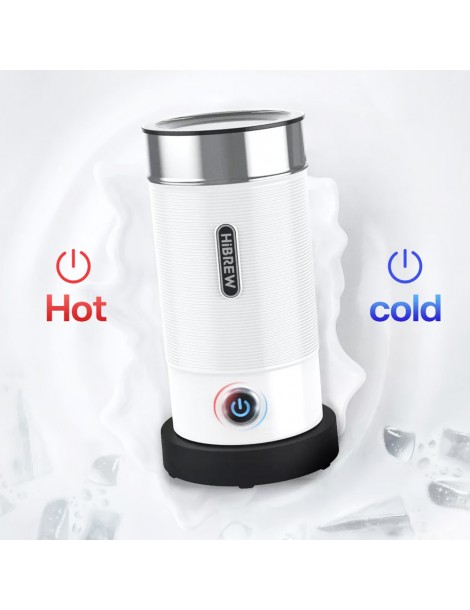 HiBREW M1A 450W Macchina montalatte miscelatore di cioccolato per latte freddo/caldo e cappuccino - Bianco Soddisfazione Garantita
