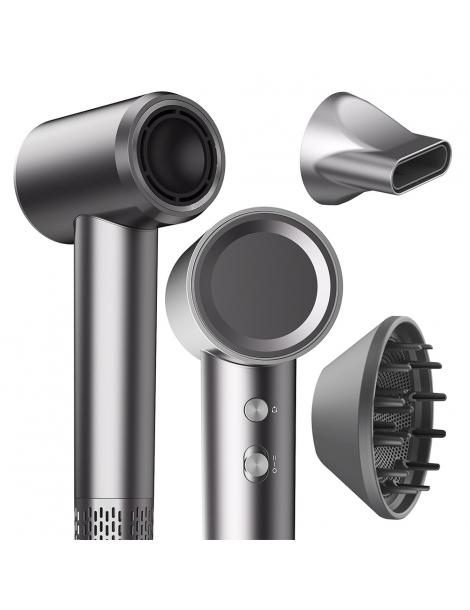 Micollme H6S Asciugacapelli con 2 bocchette asciuga i capelli medi in 2-3 minuti 59dB tecnologia a ioni negativi - grigio Shopping Online