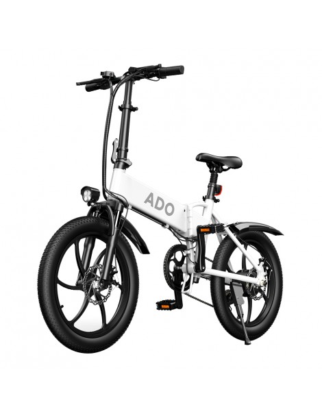 ADO A20+ 250W Bicicletta elettrica pieghevole Telaio Batteria rimovibili agli ioni di litio 10 4 Ah - Bianco