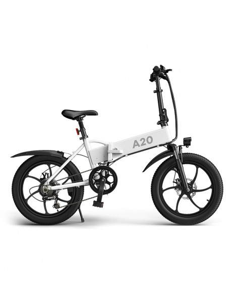 ADO A20+ 250W Bicicletta elettrica pieghevole Telaio Batteria rimovibili agli ioni di litio 10 4 Ah - Bianco Economico