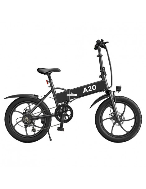 ADO A20+ 250W Bicicletta elettrica pieghevole Telaio 7 velocità Ingranaggi rimovibili Batteria agli ioni di litio 10 4 Ah - Nero Online