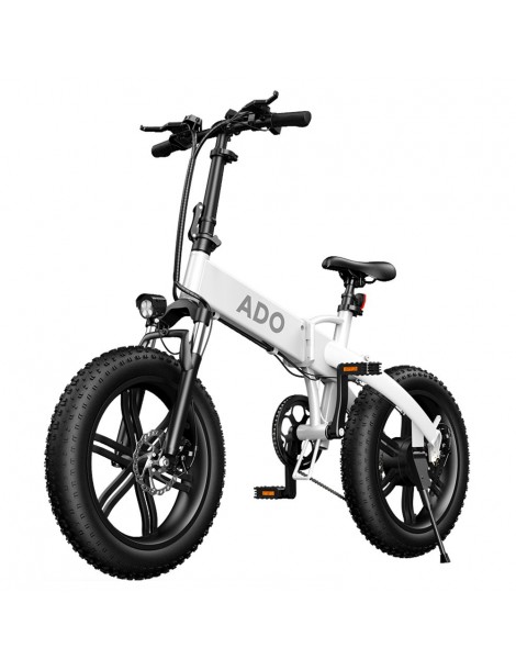 ADO A20F+ Bici Elettrica Pieghevole 250W Motore Mozzo senza Spazzole Batteria 36V 10.4Ah - Bianco Outlet