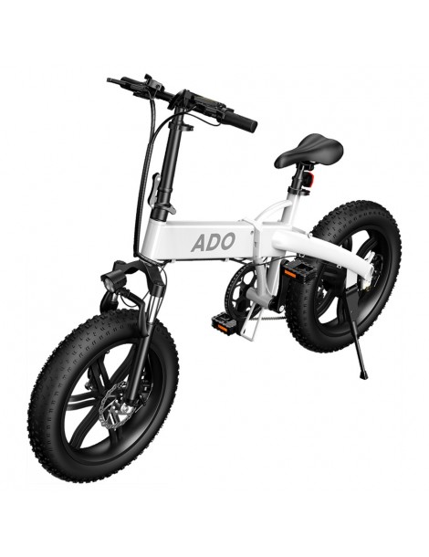 ADO A20F+ Bici Elettrica Pieghevole 250W Motore Mozzo senza Spazzole Batteria 36V 10.4Ah - Bianco Outlet