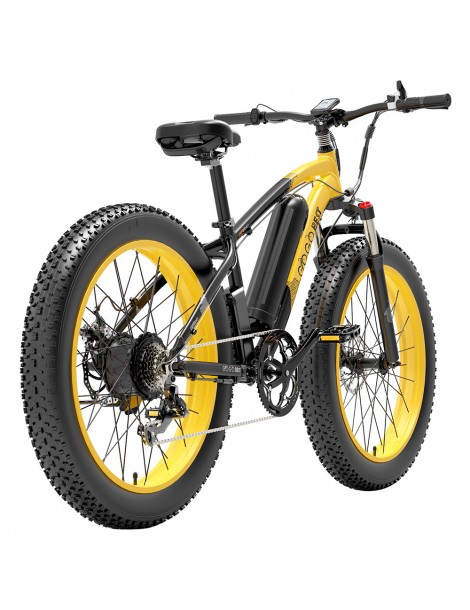 GOGOBEST GF600 26 Pollici Pneumatici Grassi Bicicletta Elettrica Pieghevole 1000W Motore 48V 13Ah Batteria - Nero Giallo Offerte