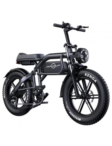 PHNHOLUN C8 Bicicletta elettrica motore da 1500W batteria da 48V 20Ah pneumatici grassi da 20*4.0 pollici