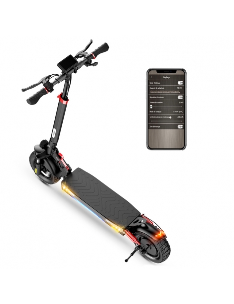 iScooter iX3 Scooter elettrico pieghevole 10' Off Road Pneumatici Tubeless Motore 800W Batteria 10Ah Velocità massima 40km/h Italy