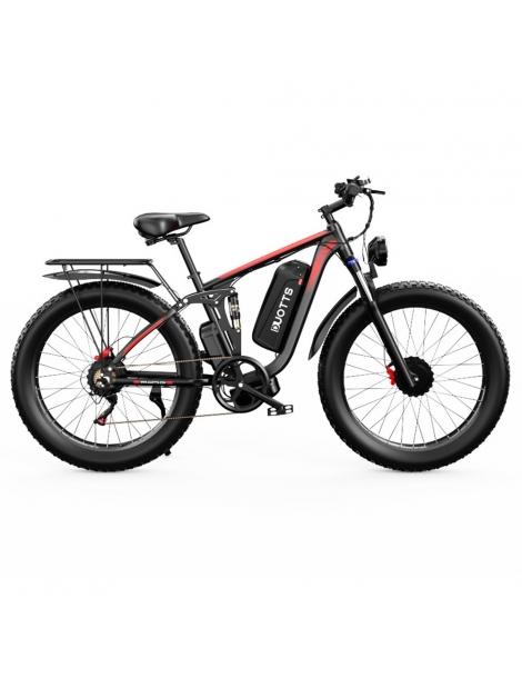 DUOTTS S26 26*4.0in Bici Elettrica Pneumatici 750W*2 Motore 50km/h Velocità Massima 48V 20Ah Samsung Batteria Italia