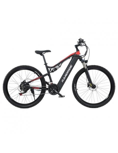 Randride YG90B Bicicletta elettrica con pneumatici da 27 5'' batteria da 17Ah motore da 1000W velocità massima 45km/h - Nero