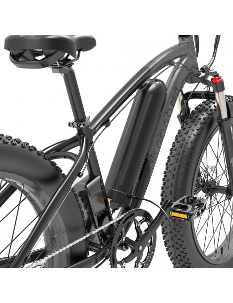 GOGOBEST GF600 26 Pollici Pneumatici Grassi Bicicletta Elettrica Pieghevole 1000W Motore 48V 13Ah Batteria - Grigio Nero Pezzi Unici