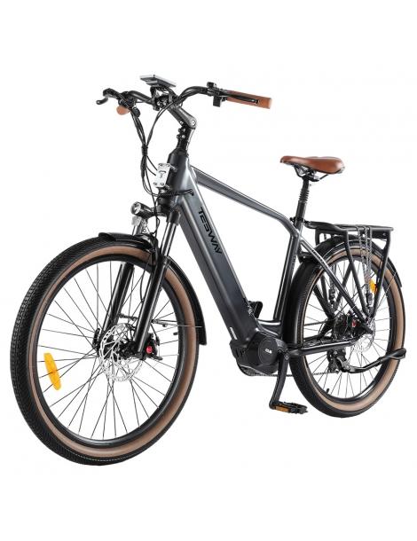 TESWAY COMET-M Bicicletta elettrica con motore centrale motore 500W batteria 48V 14Ah pneumatici 27 5*2 4 pollici - Grigio Consegna Veloce