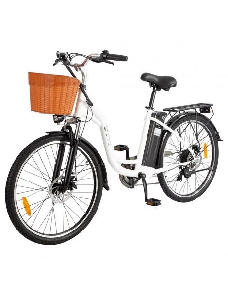 DYU C6 Bicicletta elettrica motore da 350W batteria da 12 5AH - Bianco Prezzo Ridotto