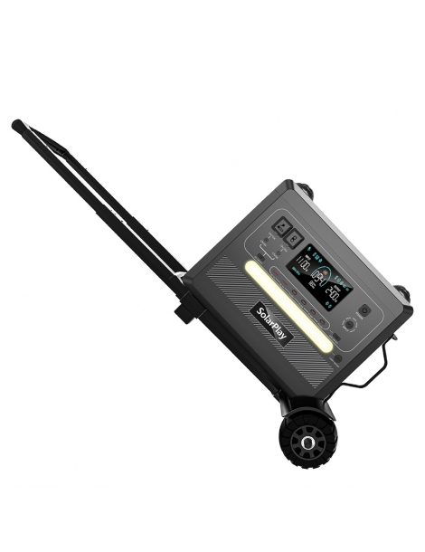 SolarPlay T01 Carrello pieghevole per la stazione di alimentazione portatile Q2401/Q2402/Q2501/Q2502 - Nero Vendita Calda