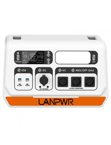 LANPWR 2200PRO 2200W Stazione di alimentazione portatile + 4x pannelli solari da 180W sistema solare da balcone In Saldo
