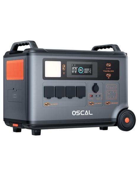 Oscal PowerMax6000 6000W Centrale Elettrica Portatile batteria LiFePO4 da 3600Wh a 57600Wh 14 uscite Italia