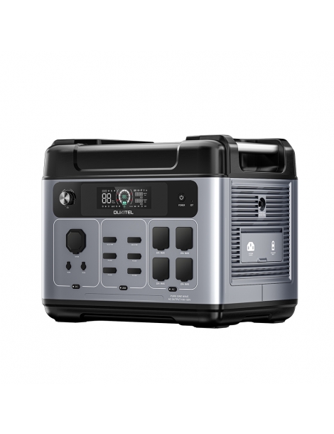 OUKITEL P2001 Plus 2400W Stazione di Alimentazione Portatile Batteria LiFePO4 da 2048 Wh 13 Prese Carica all'80% in 1 ora 2025