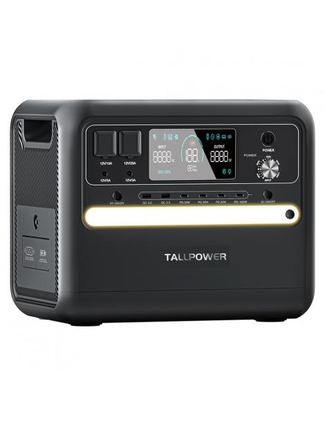 TALLPOWER V2400 Stazione di alimentazione portatile generatore solare LiFePo4 da 2160Wh uscita CA da 2400W UPS - Nero In Linea