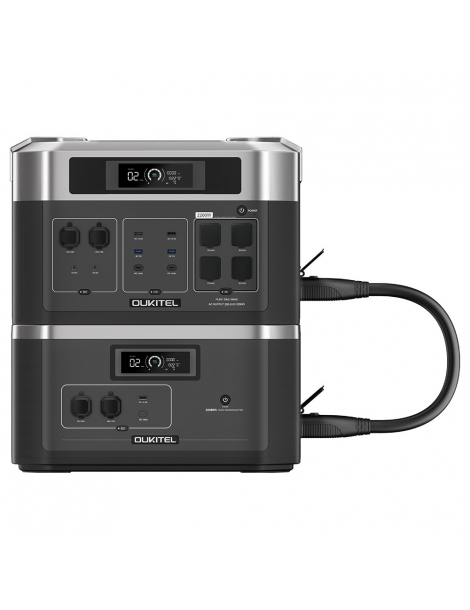 OUKITEL BP2000 Centrale elettrica portatile batteria LiFePO4 da 2048Wh/640000mAh uscita AC da 2200W UPS da 2000W Spedizione Gratuita