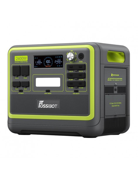 FOSSiBOT F2400 Generatore Solare Portatile da 2048Wh/2400W+SP200 18V 200W Pannello Solare Pieghevole - Verde Acquista Ora