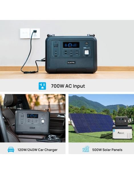 OUKITEL P1201E 960Wh 1200W Stazione di alimentazione portatile batteria LiFePo4 ricarica rapida in 1 5 ore luce LED Convenienza