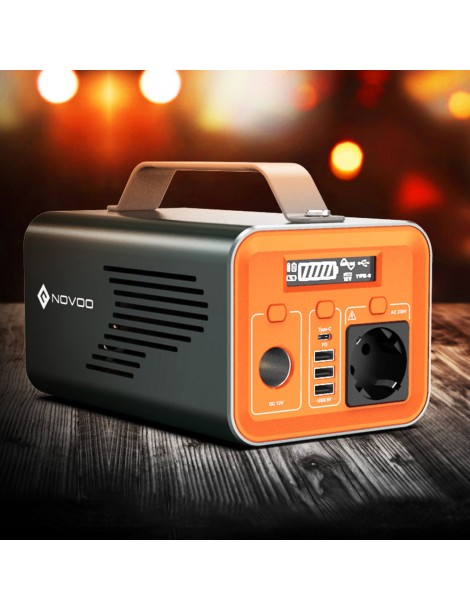 NOVOO ESS 230WH / 200W Stazione di Alimentazione Portatile per Campeggio Viaggio all'Aperto Interruzione di corrente Economico