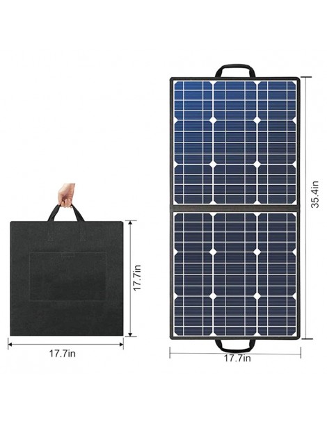 FlashFish SP50 18V/50W Pannello Solare Pieghevole Adattatore DC con Uscita 5V USB 18V DC Per Stazione Elettrica Saldi