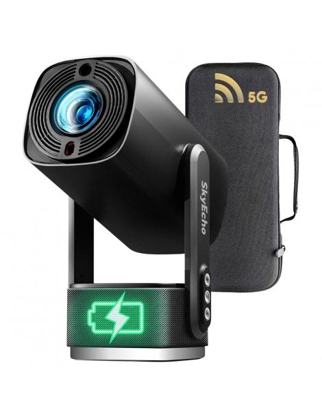 SkyEcho FreeONE Pro Proiettore portatile 350 ANSI Lumen risoluzione nativa 720P supporto gimbal a 270° Presa